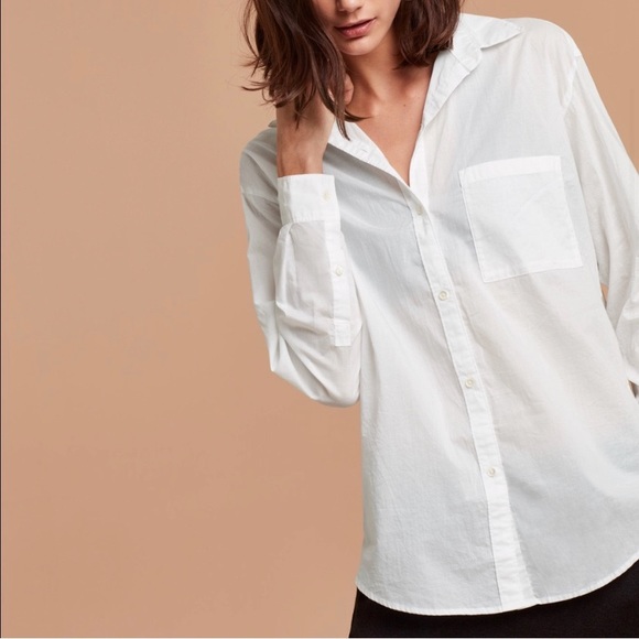 Aritzia Community oversized white blouse (sz1) - Picture 2 of 3